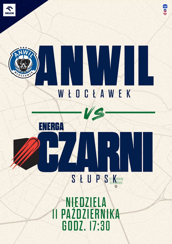Bilety Anwil Włocławek vs Energa Czarni Słupsk